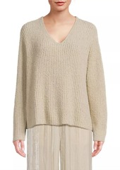 Eileen Fisher V-Neck Cotton-Cashmere Sweater