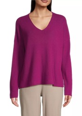 Eileen Fisher V-Neck Cotton Sweater