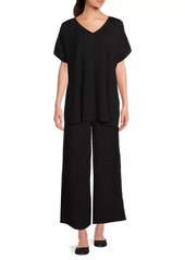 Eileen Fisher V-Neck Dolman-Sleeve Tunic