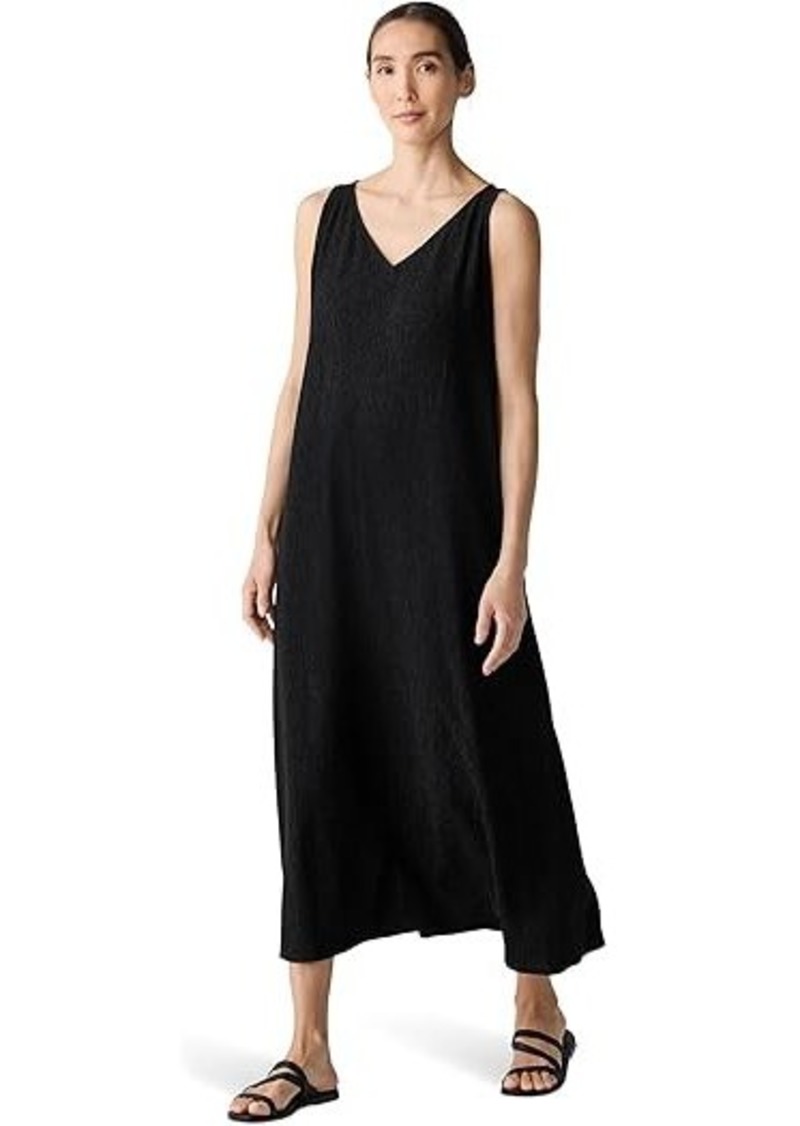 Eileen Fisher V-Neck Full-Length Dress