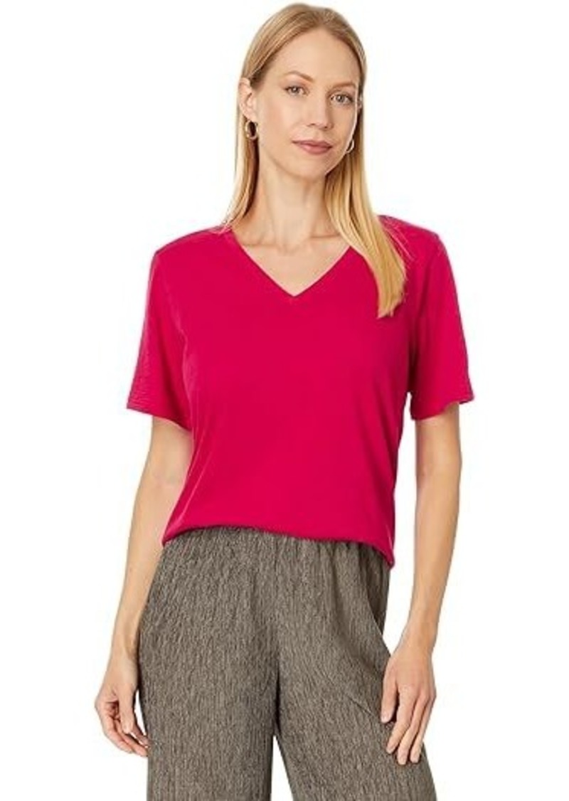 Eileen Fisher V Neck Short Sleeve Tee