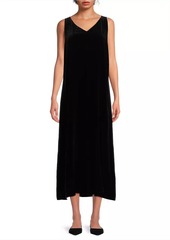 Eileen Fisher Velvet Maxi Shift Dress