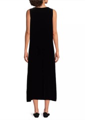 Eileen Fisher Velvet Maxi Shift Dress