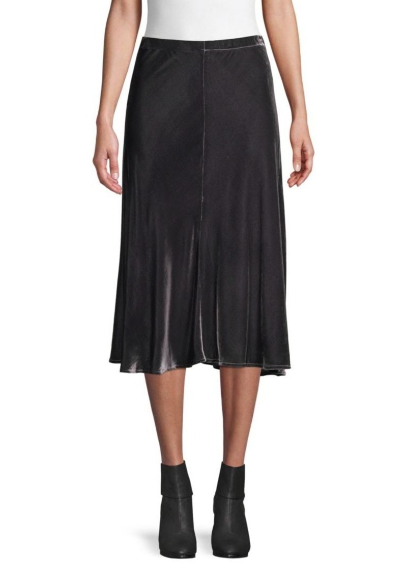 eileen fisher velvet bias skirt