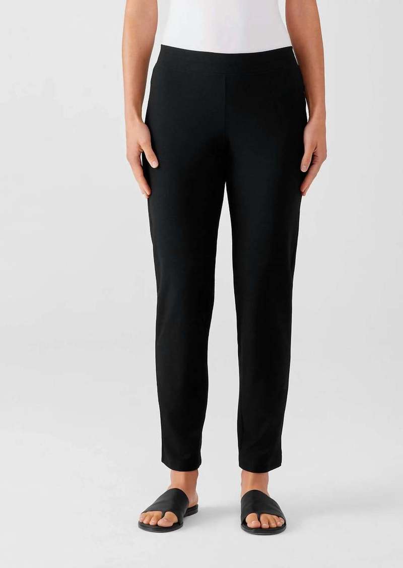 Eileen Fisher Washable Stretch Crepe Pant In Black