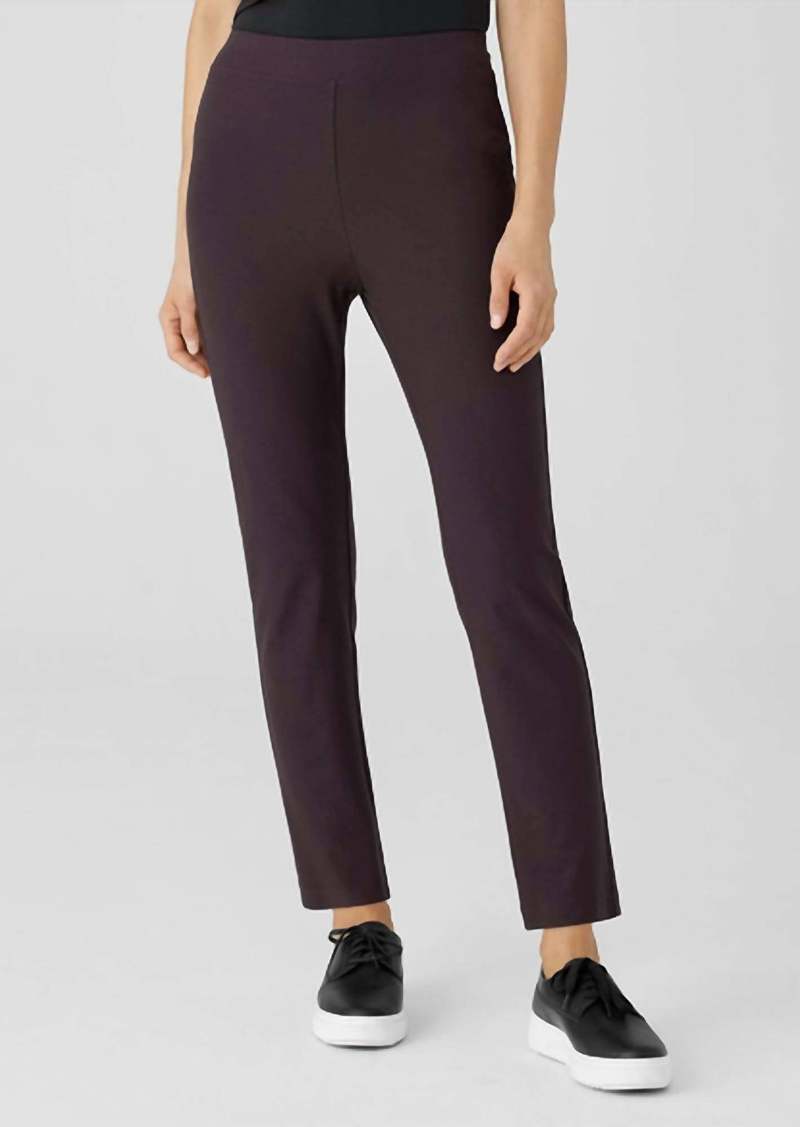 Eileen Fisher Washable Stretch Crepe Pant In Cassis