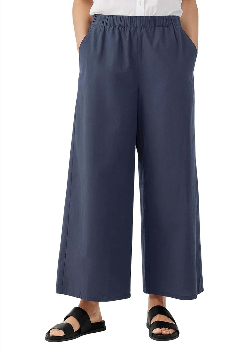 Eileen Fisher Wide Ankle Pant In Ocean