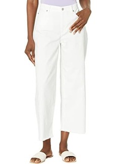 Eileen Fisher Wide Cropped Jeans in White