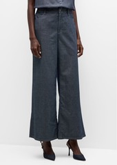 Eileen Fisher Wide-Leg Organic Cotton Twill Jeans