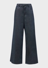 Eileen Fisher Wide-Leg Organic Cotton Twill Jeans