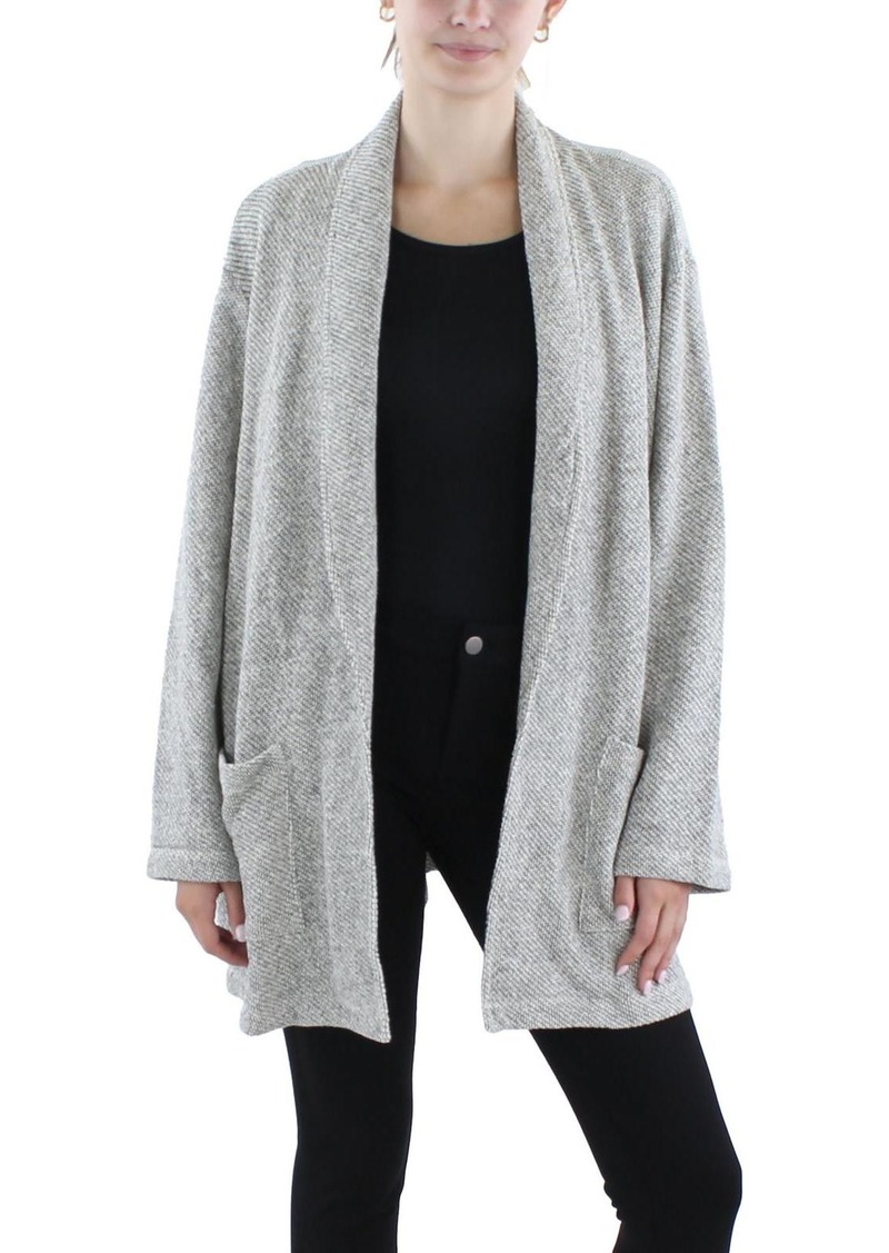 Eileen Fisher Womens Collar Organic Cotton Cardigan Sweater