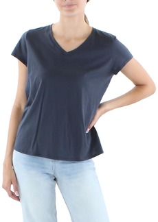 Eileen Fisher Womens Cotton V-Neck T-Shirt