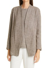 Women's Eileen Fisher Cotton Slub Tweed Jacket