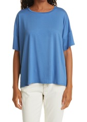 Eileen Fisher Crewneck Boxy T-Shirt in Coast at Nordstrom