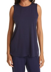 Eileen Fisher Crewneck Long Tank Top in Midnight at Nordstrom