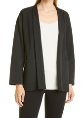 Eileen Fisher High Collar Jacket in Black at Nordstrom