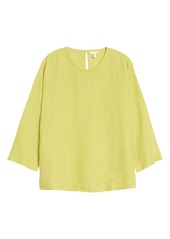 Eileen Fisher Organic Linen Boxy Tunic in Field at Nordstrom