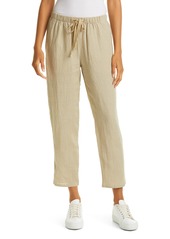 Eileen Fisher Organic Linen Tapered Ankle Pants in Natural at Nordstrom