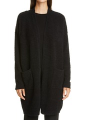 Eileen Fisher Straight Open Front Long Cardigan in Black at Nordstrom