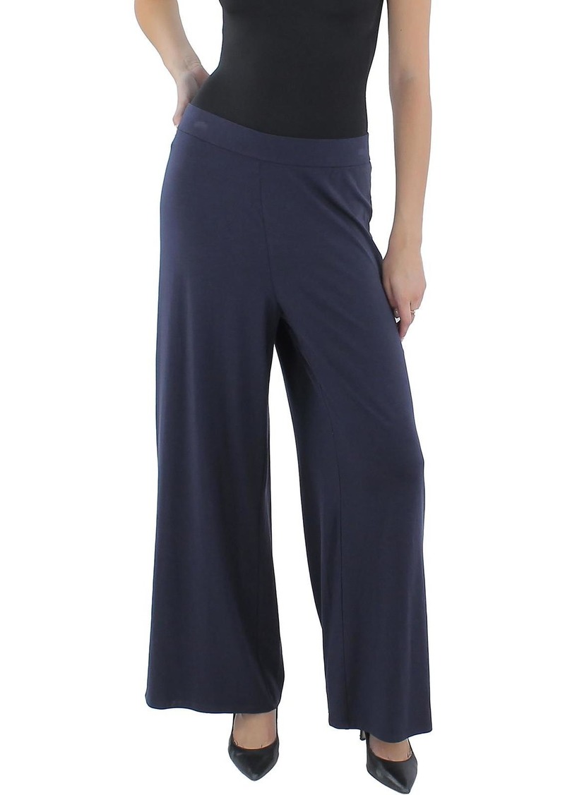 Eileen Fisher Womens High Rise Stretch Wide Leg Pants