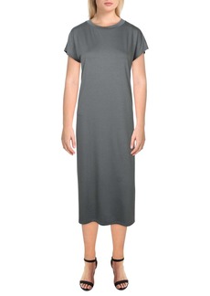 Eileen Fisher Womens Knit Midi T-Shirt Dress