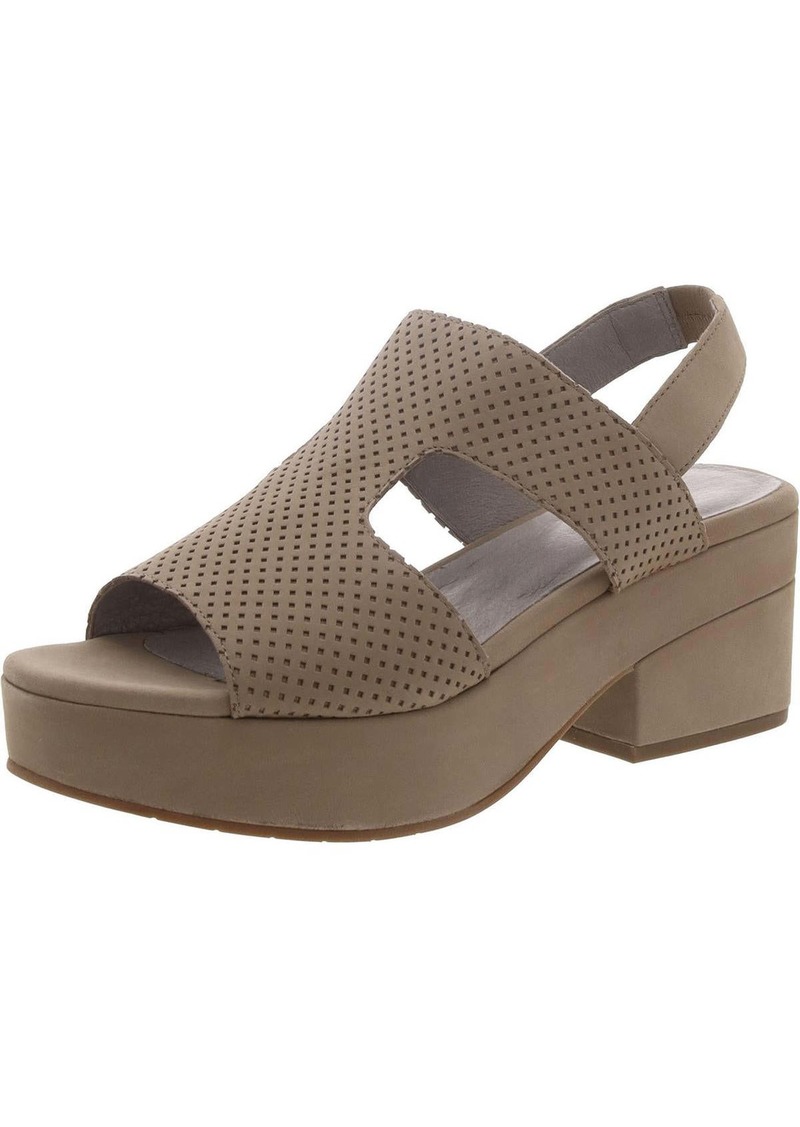 Eileen Fisher Womens Leather Cut-Out Block Heel