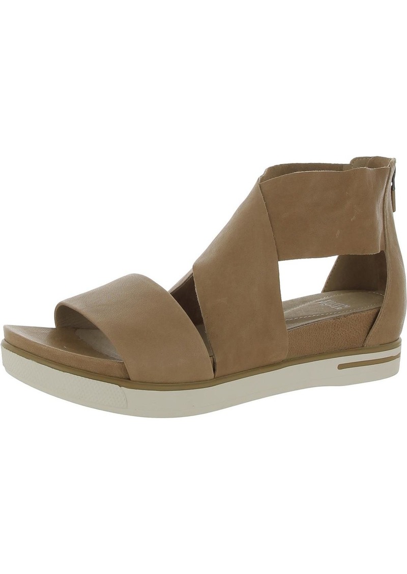 Eileen Fisher Womens Leather Zipper Strappy Sandals