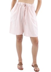 Eileen Fisher Womens Linen Mid-Thigh High-Waist Shorts