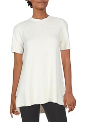 Eileen Fisher Womens Linen Mock Neck Tunic Top