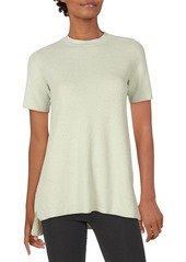 Eileen Fisher Womens Linen Mock Neck Tunic Top