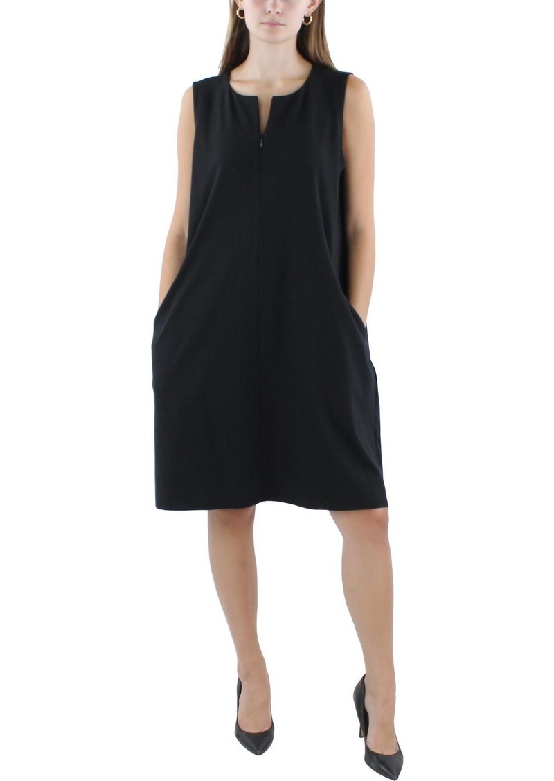 Eileen Fisher Womens Organic Cotton Midi Dress