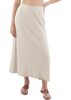 Eileen Fisher Womens Organic Cotton Raw Hem Midi Skirt