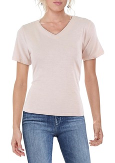 Eileen Fisher Womens Organic Cotton V-Neck T-Shirt
