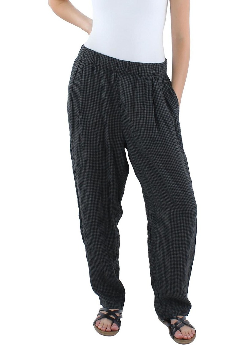 Eileen Fisher Womens Organic Linen Ankle Pants