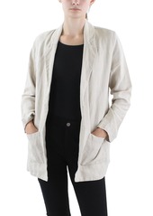 Eileen Fisher Womens Organic Linen Open-Front Blazer