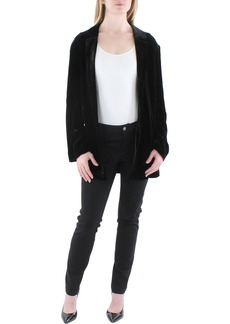 Eileen Fisher Womens Silk Blend Velvet Open-Front Blazer