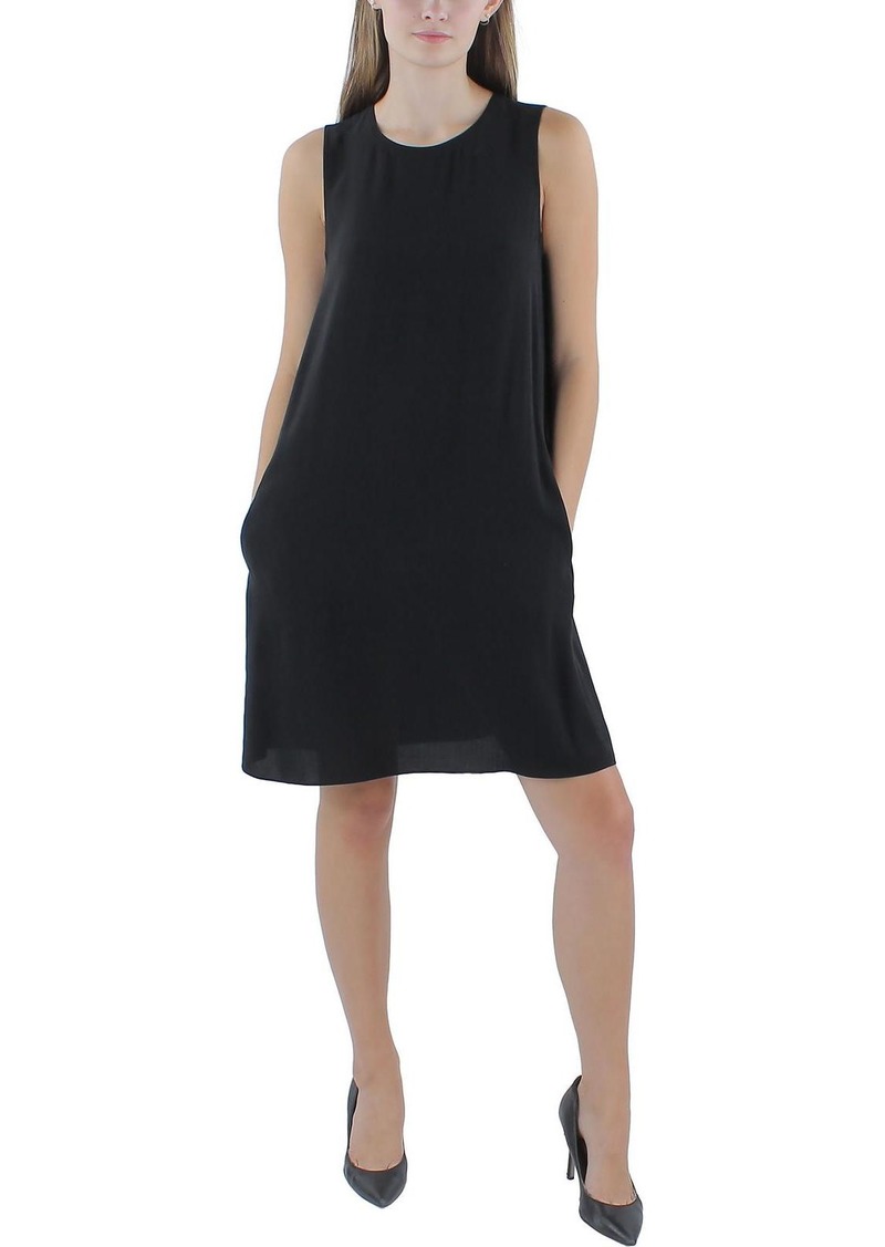 Eileen Fisher Womens Silk Shift Dress