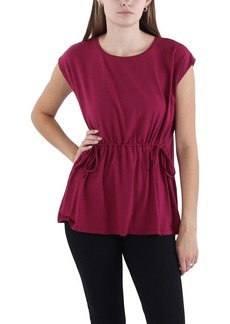 Eileen Fisher Womens Solid Tencel Tunic Top