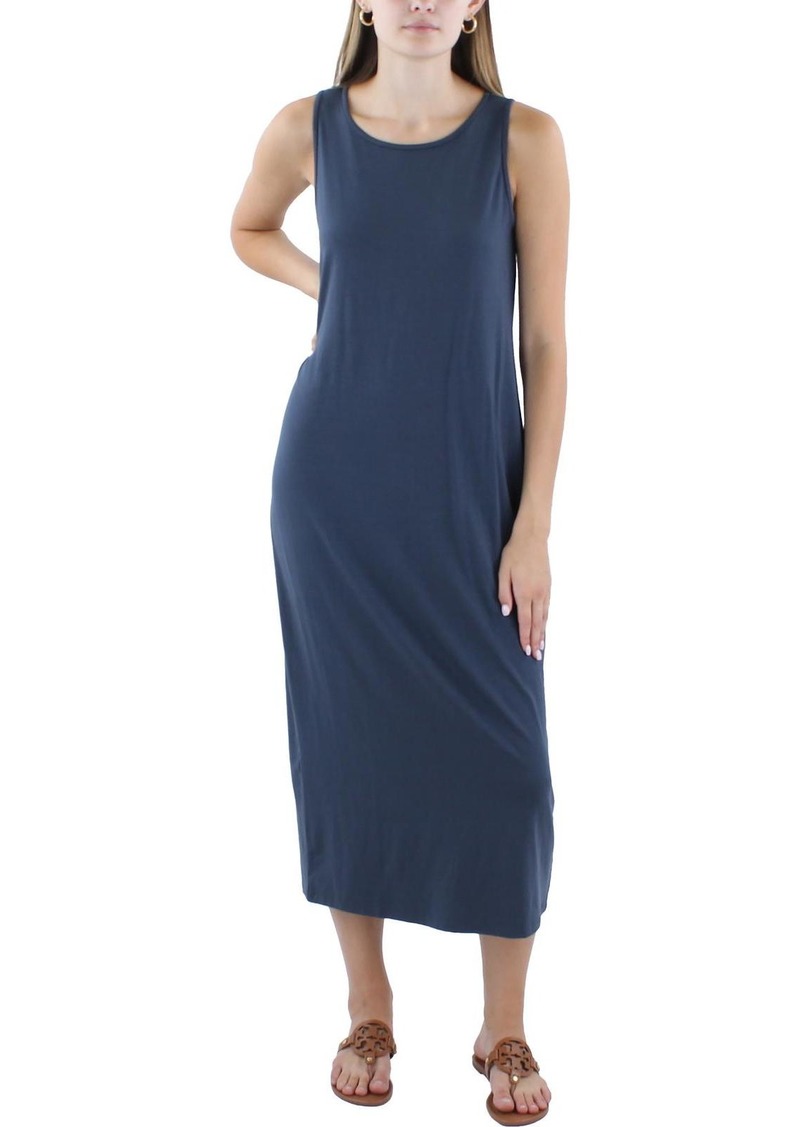 Eileen Fisher Womens Stretch Lyocell Midi Dress