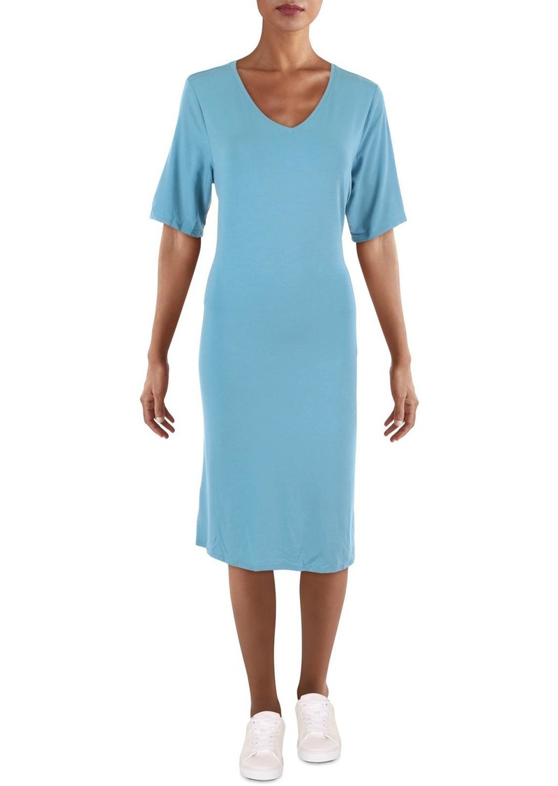 Eileen Fisher Womens Tencel Blend Short T-Shirt Dress