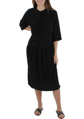 Eileen Fisher Womens Tencel Drop Waist Shirtdress