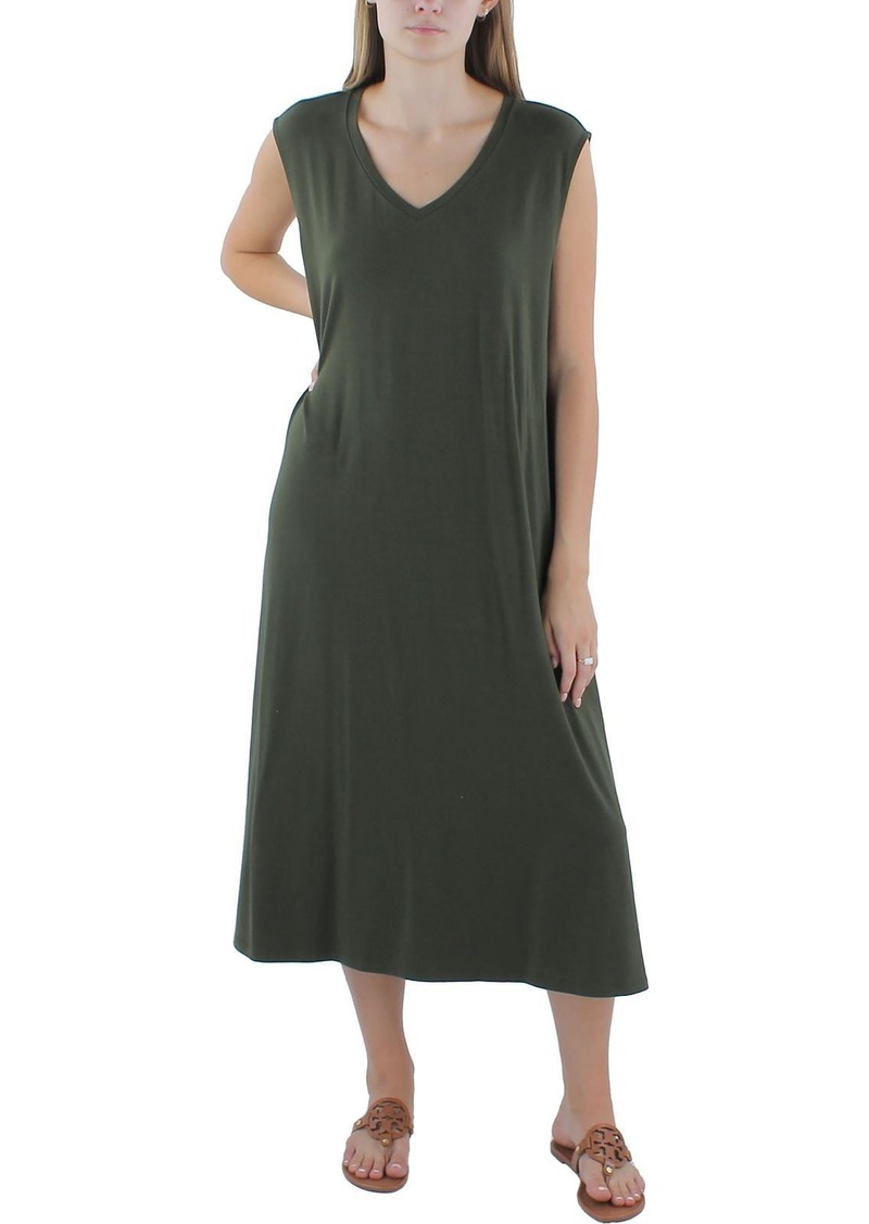 Eileen Fisher Womens Tencel Midi Dress