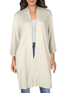 Eileen Fisher Womens Tencel Open Front Cardigan Top