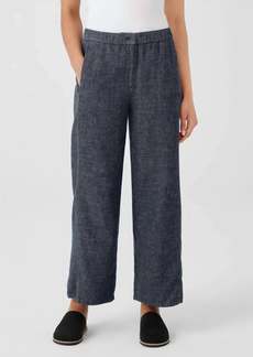 Eileen Fisher Women's Tweedy Hemp Cotton Wide-Leg Pants In Denim