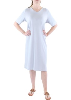 Eileen Fisher Womens V-Neck Knee T-Shirt Dress