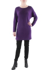 Eileen Fisher Womens Wool Bateau Neck Tunic Sweater