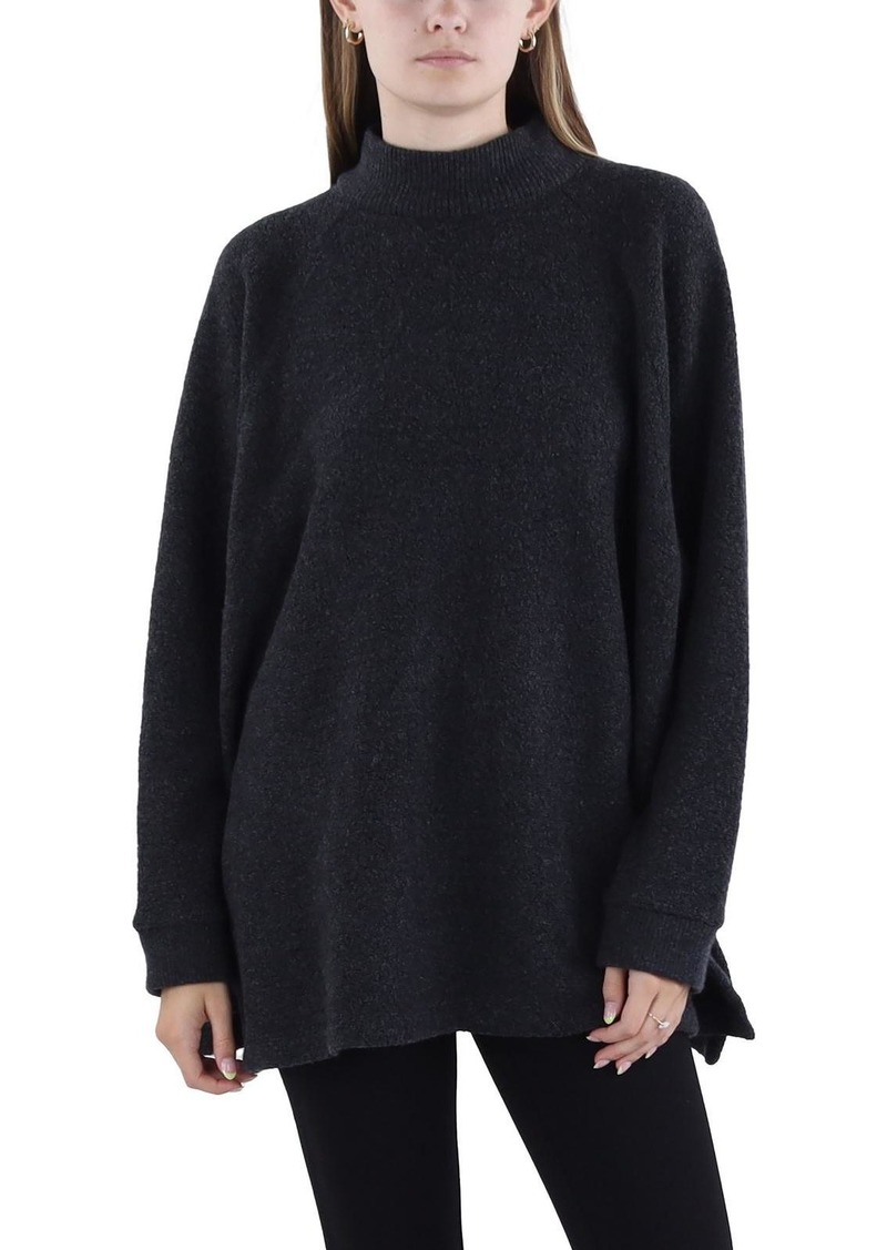 Eileen Fisher Womens Wool Batwing Mock Turtleneck Sweater