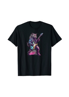 Cat Playing On Electric Guitar T-Shirt