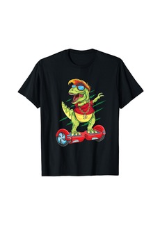 Dabbing Dinosaur Skater Electric Self Balancing Hoverboard T-Shirt