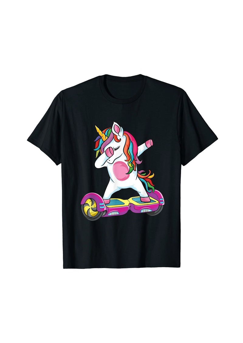 Dabbing unicorn Skater Electric Self Balancing Hoverboard T-Shirt